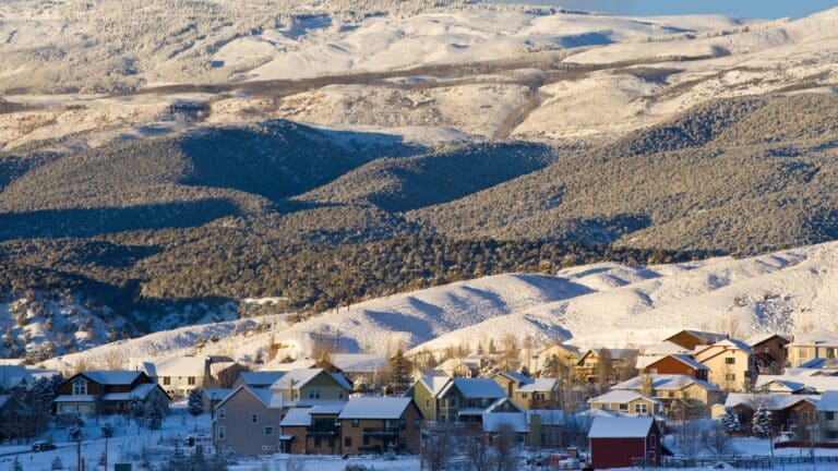 Winter view of Eagle, CO looking at Castle Peak, where Abe Lincoln Movers serves as a reliable moving company for homeowners relocating to Colorado's beautiful mountain communities.Winter view of Eagle, CO looking at Castle Peak, where Abe Lincoln Movers serves as a reliable moving company for homeowners relocating to Colorado's beautiful mountain communities.