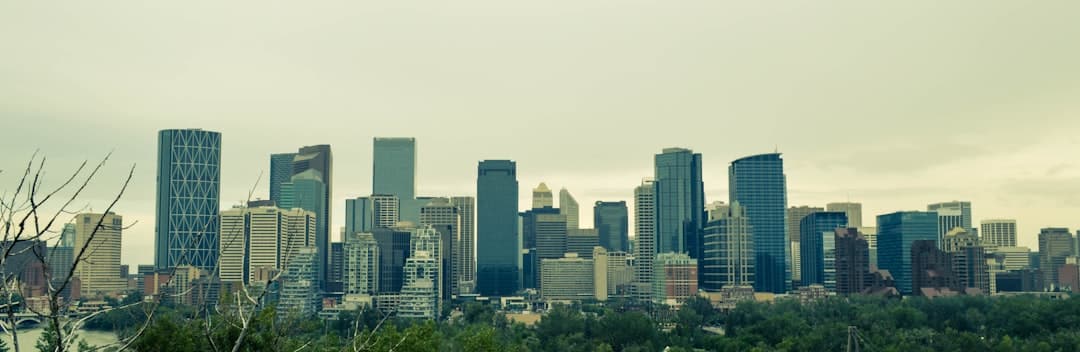 Modern Denver city skyline at dusk, representing the business location.